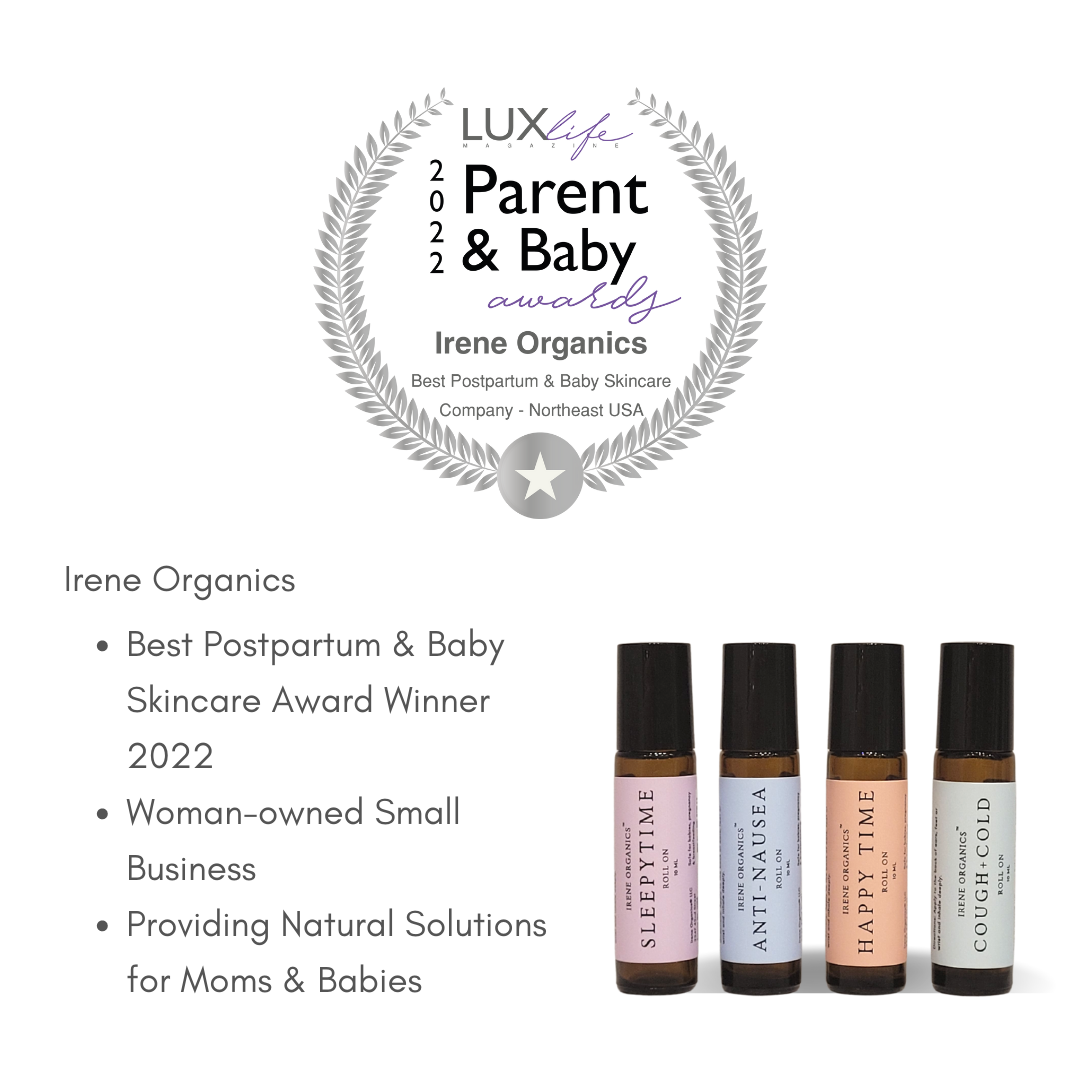 Irene Organics, winner of the 2022 Parent & Baby Award, showcases their natural skincare roll-ons for moms and babies.

