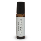 Irene Organics' Cough + Cold roll-on remedy sits isolated on a white surface.
