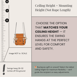 Outdoor High back Swing – Gray Buffalo Check