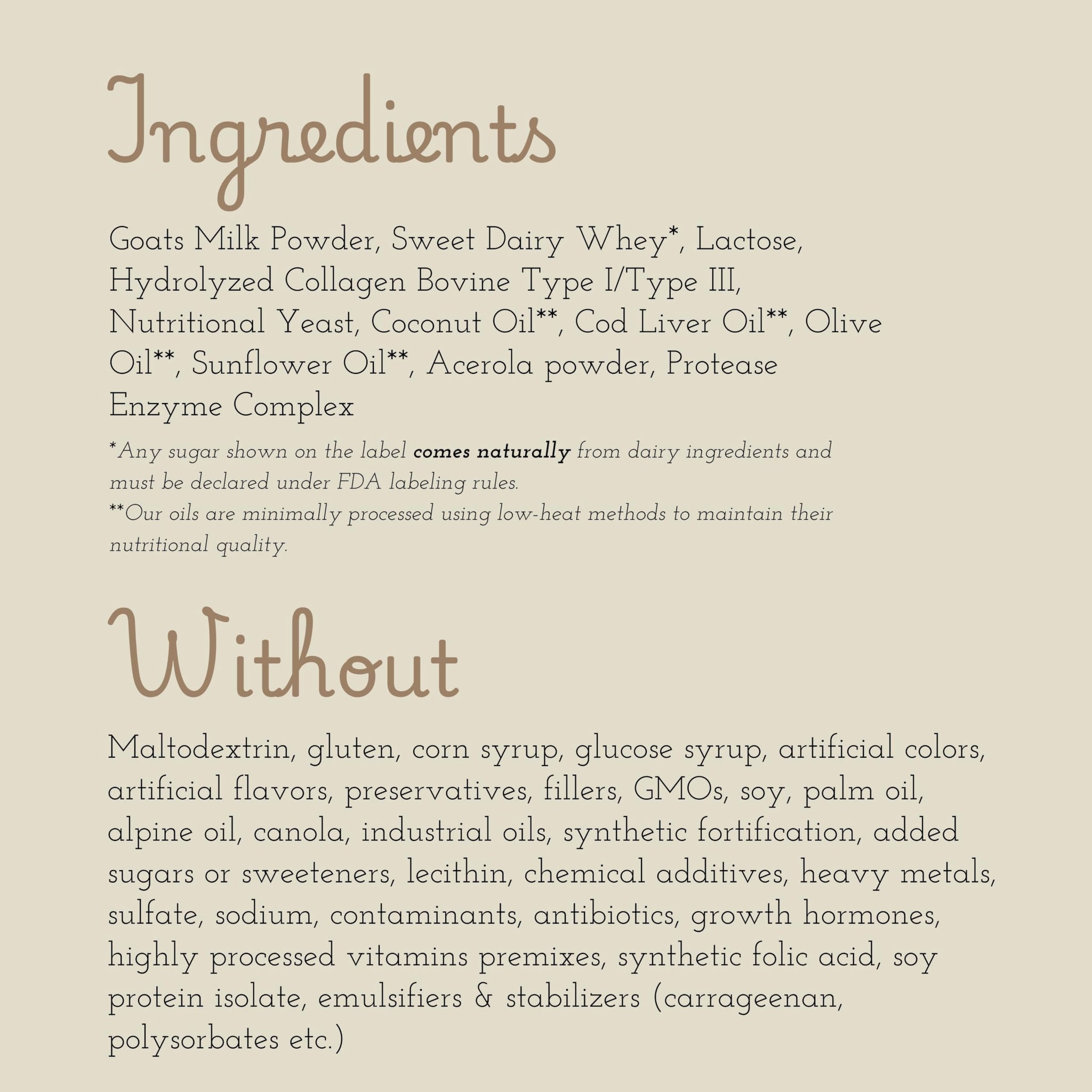 Goat Milk Formula