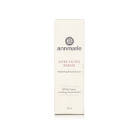 Annmarie anti-aging serum in a white box promises to hydrate all skin types, including sensitive skin.
