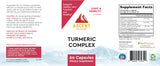 Ascent Nutrition's Turmeric Complex dietary supplement bottle promotes healthy joint function and mobility, containing organic turmeric, ginger extract, and BioPerine for enhanced absorption.

