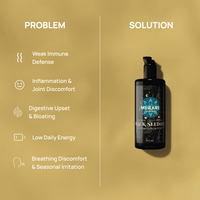 Meraki advertises their organic cold-pressed black seed oil as a natural solution for various ailments, including weak immunity, inflammation, digestive issues, low energy, and breathing discomfort.
