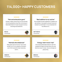 Customers rave about Meraki Black Seed Oil's benefits, reporting increased energy, balanced mood, and relief from pain and exhaustion.
