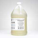 A gallon jug of toxin-free Rustic Strength body wash features plant-based ingredients for sensitive skin and hypoallergenic cleansing.
