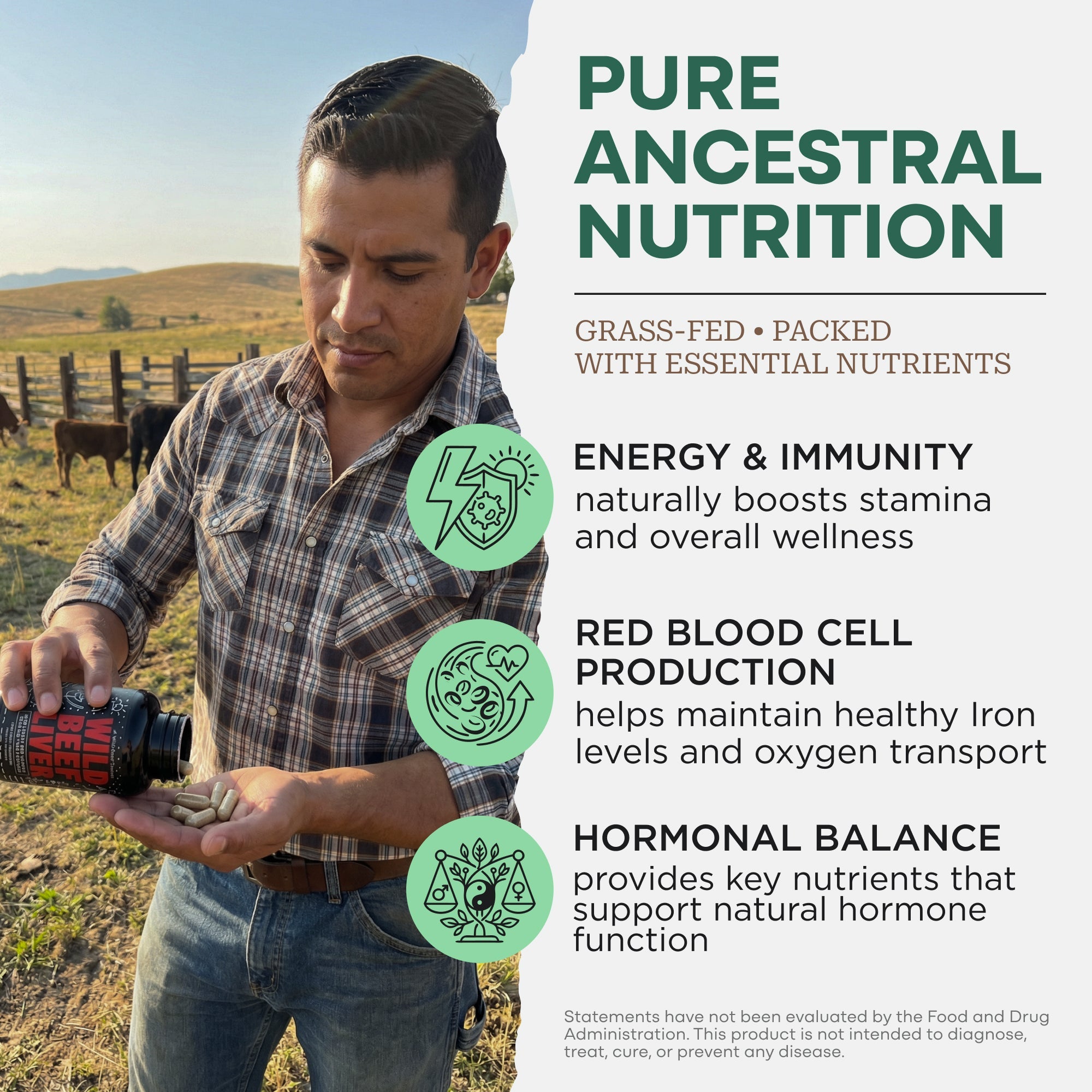 Grass-Fed Beef Liver Capsules – Vitality & Immune Boost