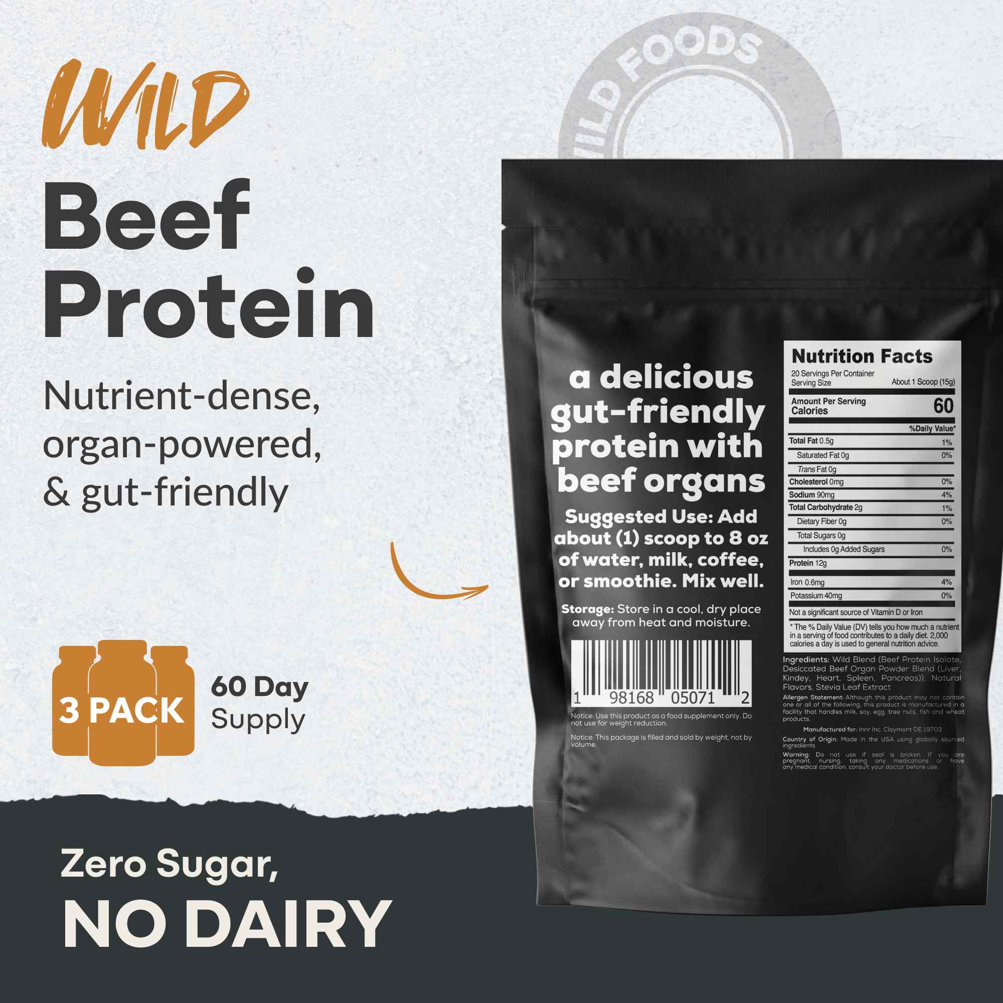 Grass-Fed Muscle Recovery Beef Protein