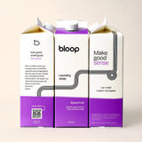 Bloop laundry soap in Stone Fruit scent, presented in eco-friendly cartons, promises a delightful, elevated laundry experience.
