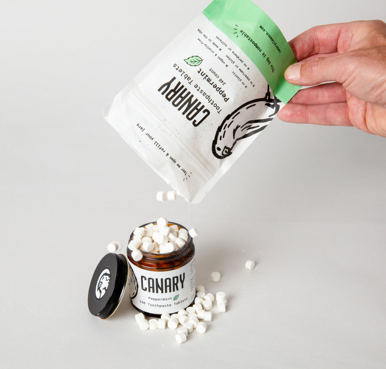 Canary Toothpaste Tablets – 4 Pack Sampler