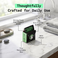 Charcoal Mint Dental Floss - Plastic-Free and Vegan