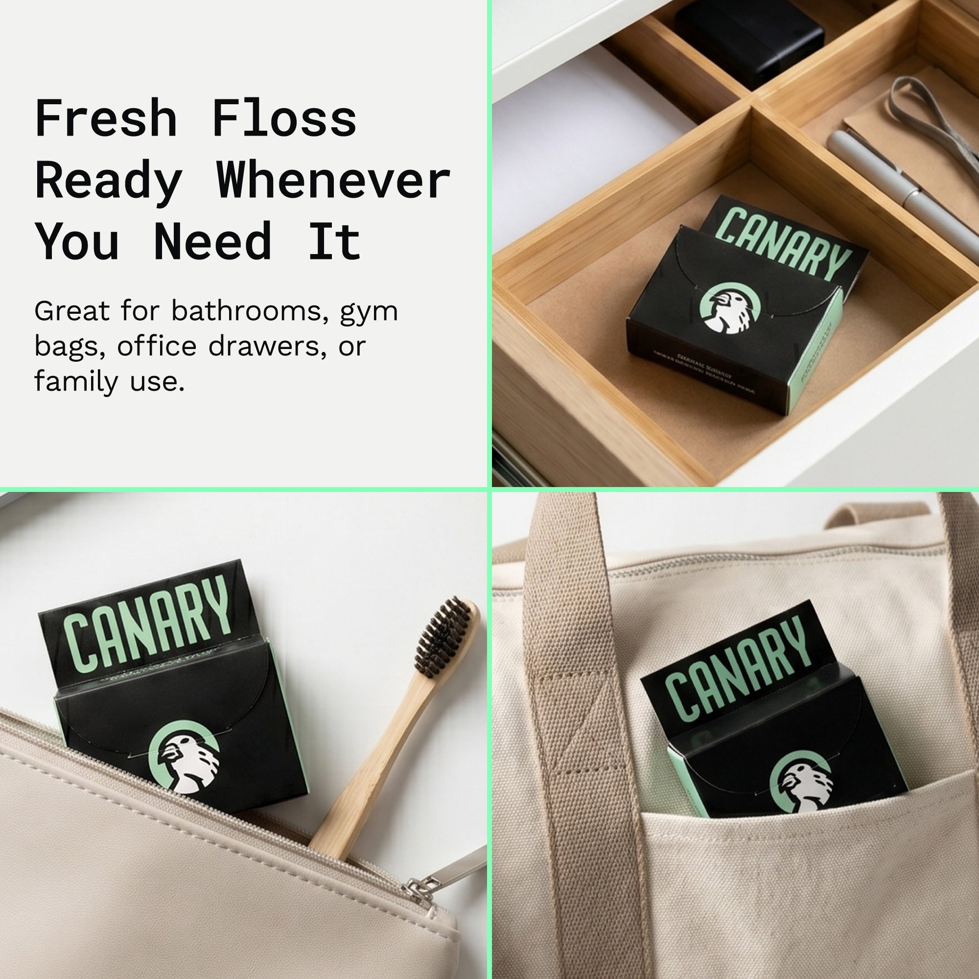 Charcoal Mint Dental Floss - Plastic-Free and Vegan
