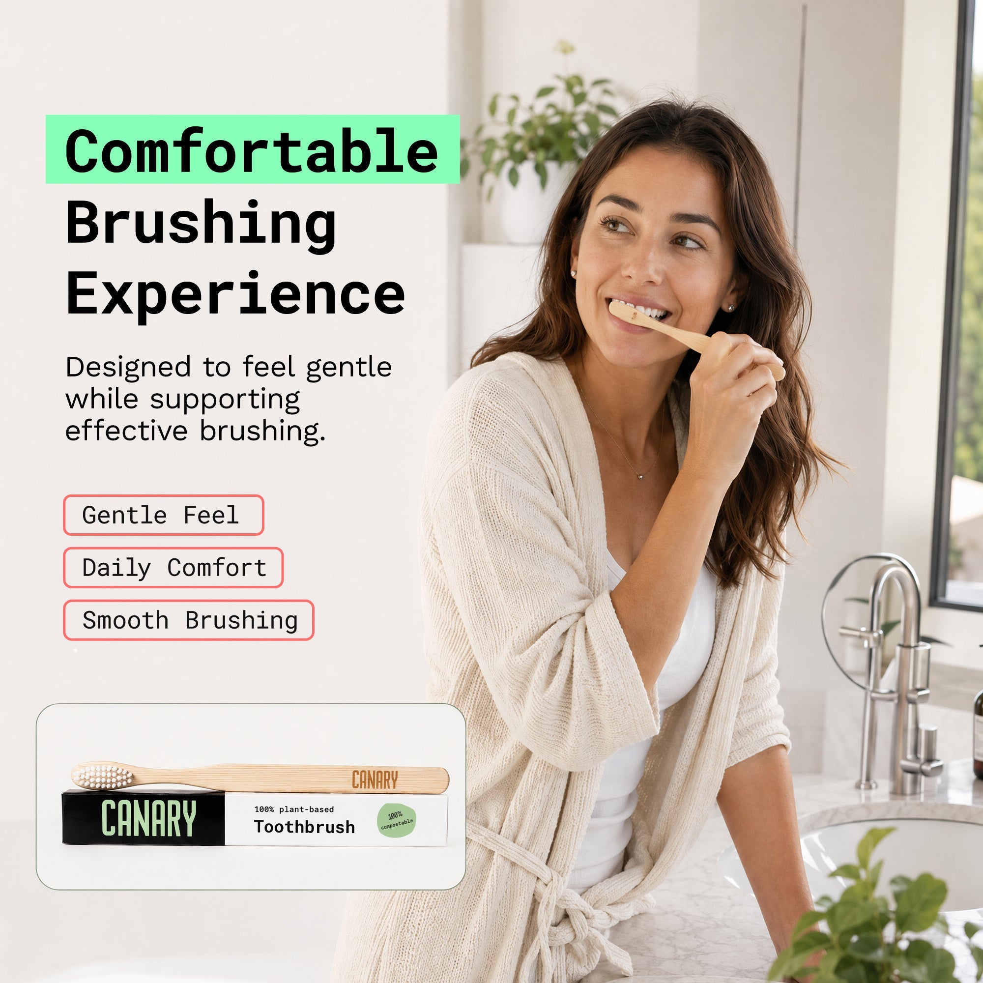 Fully Compostable Bamboo Toothbrush