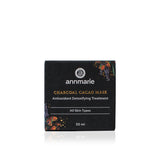 Annmarie's Charcoal Cacao Mask box showcases its antioxidant detoxifying treatment for all skin types.
