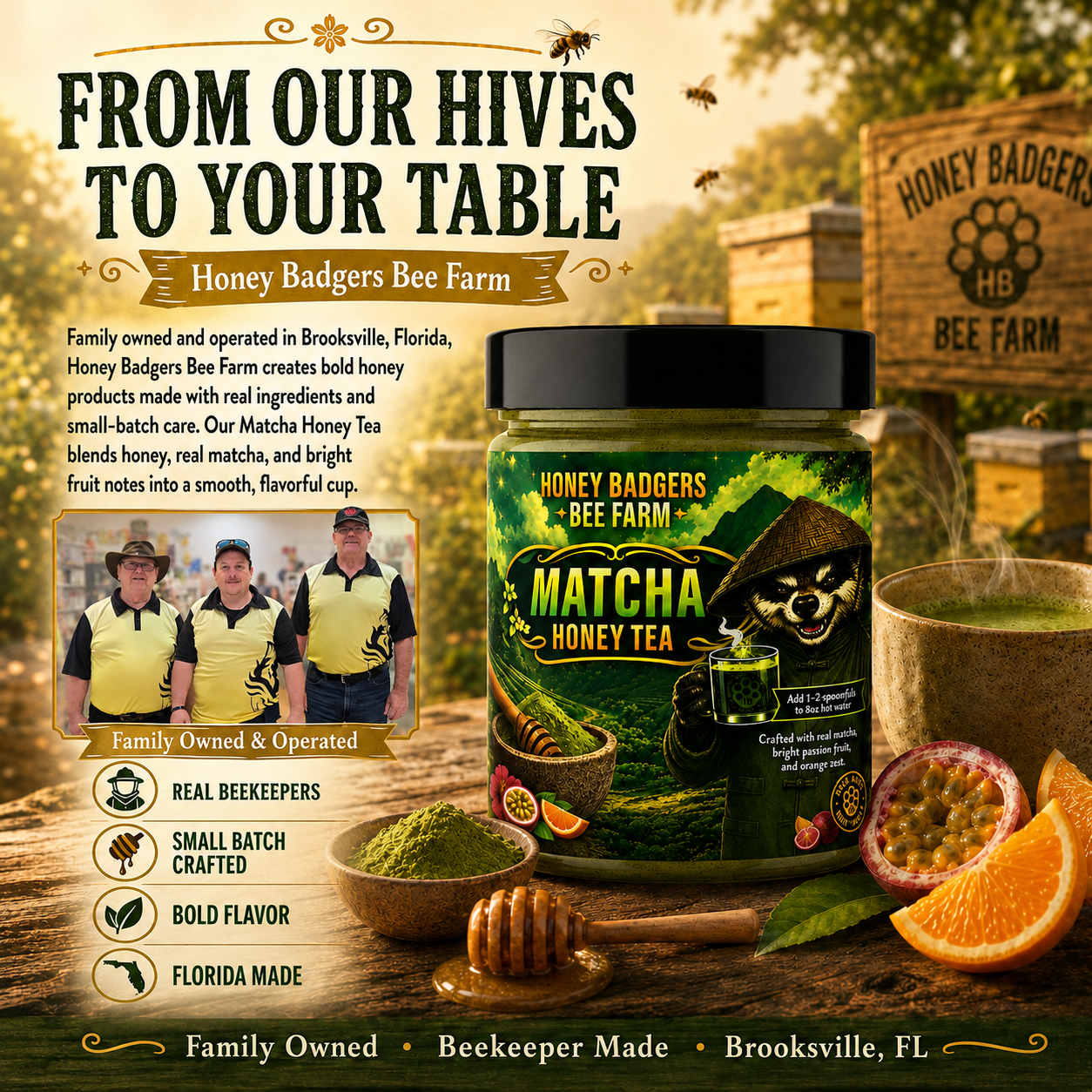 Matcha Green Honey Tea