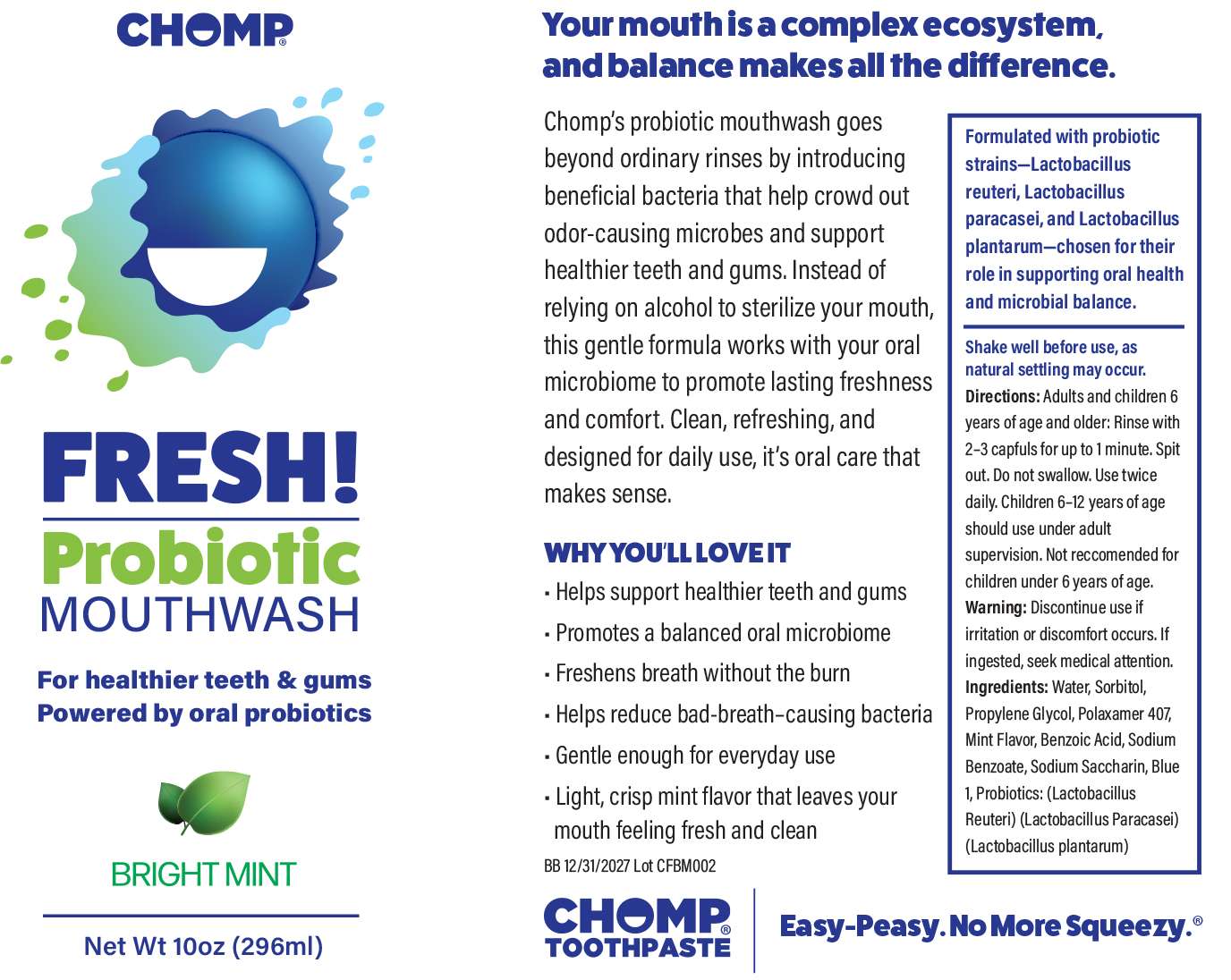 FRESH! Probiotic Mouthwash