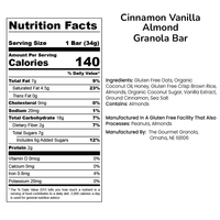 Cinnamon Vanilla Almond Granola Bars