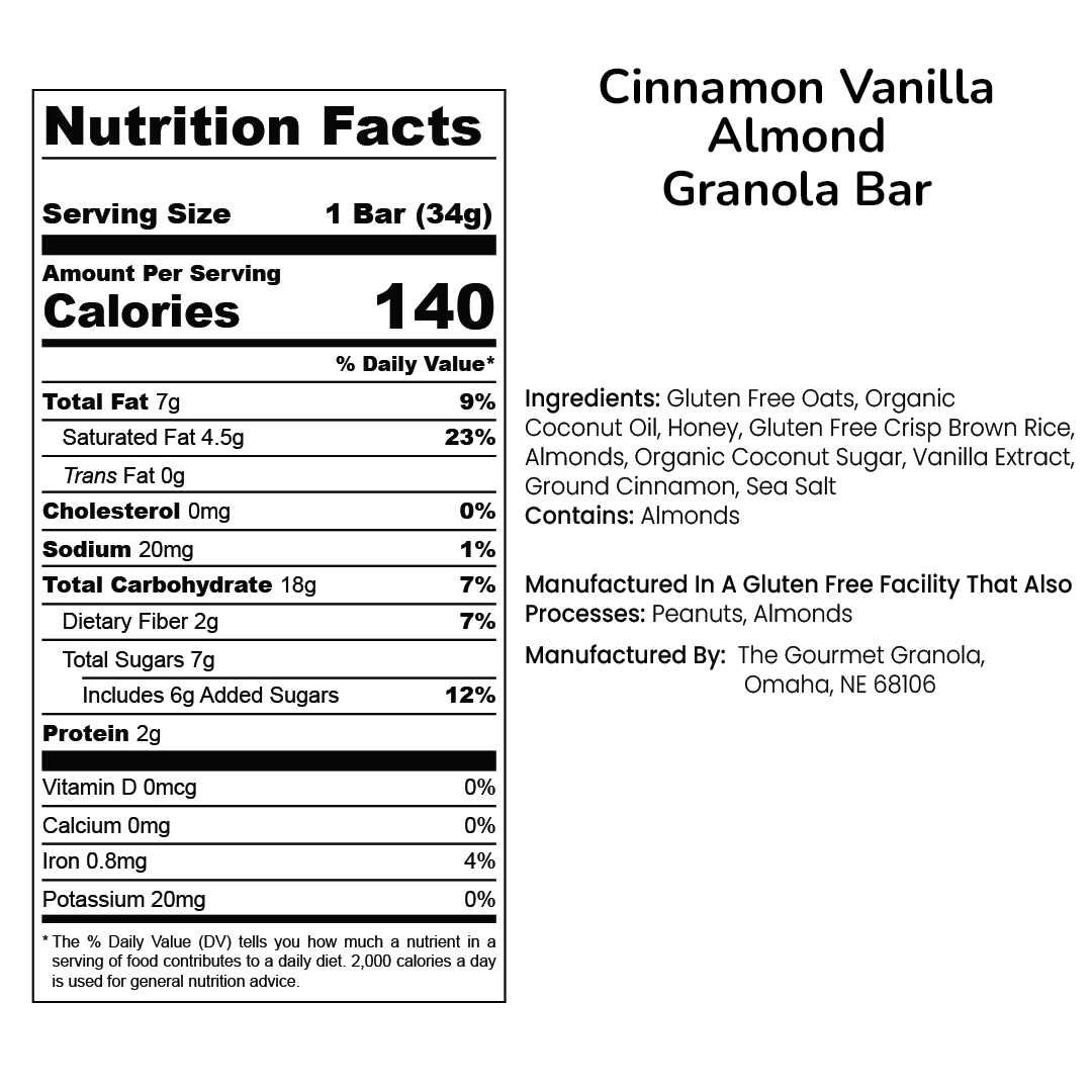 Cinnamon Vanilla Almond Granola Bars