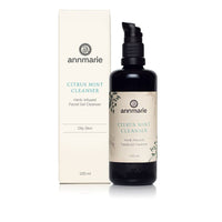 Annmarie Citrus Mint Cleanser, a herb-infused facial gel for oily skin, stands beside its product box.

