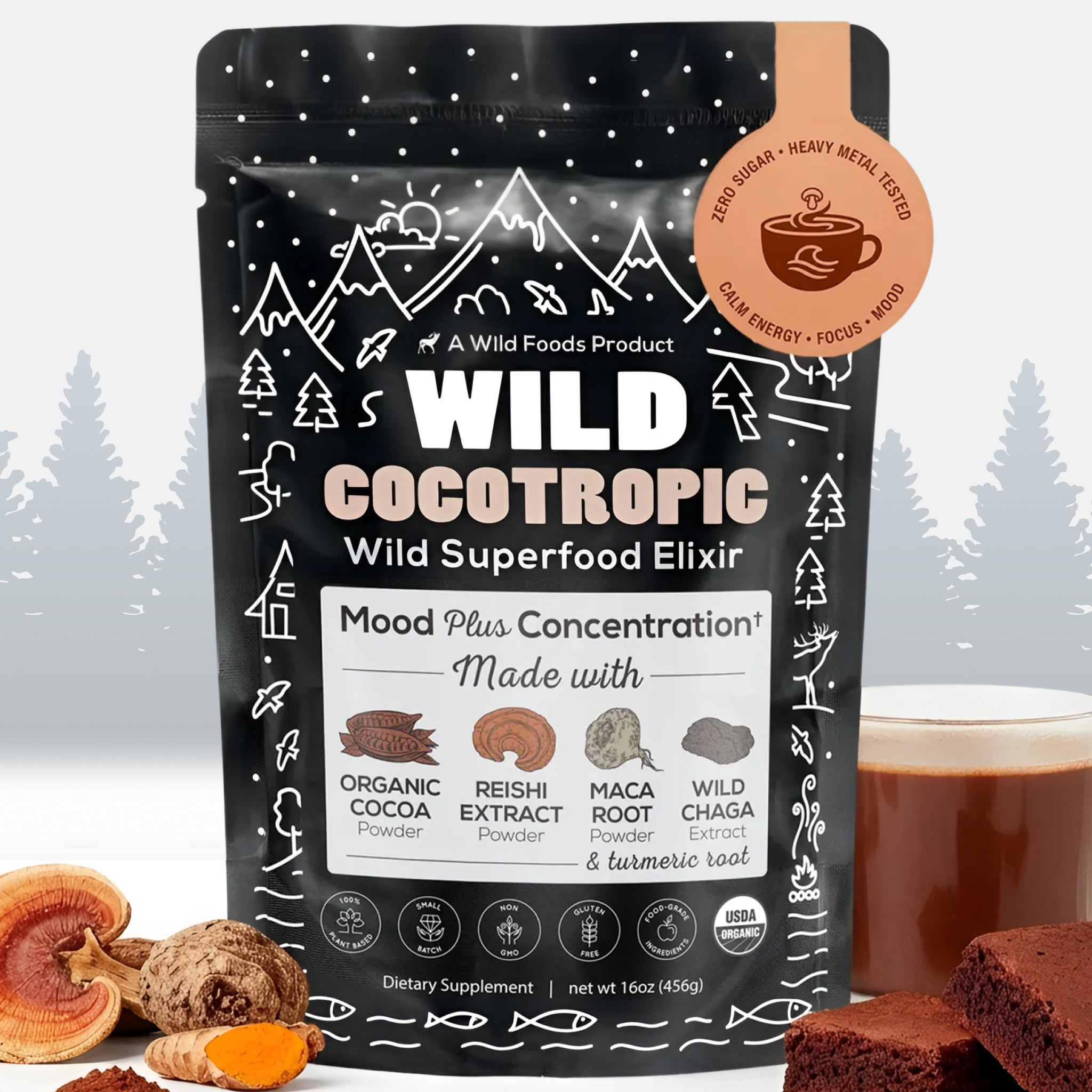 CocoTropic Organic Mushroom Mix for Energy & Focus