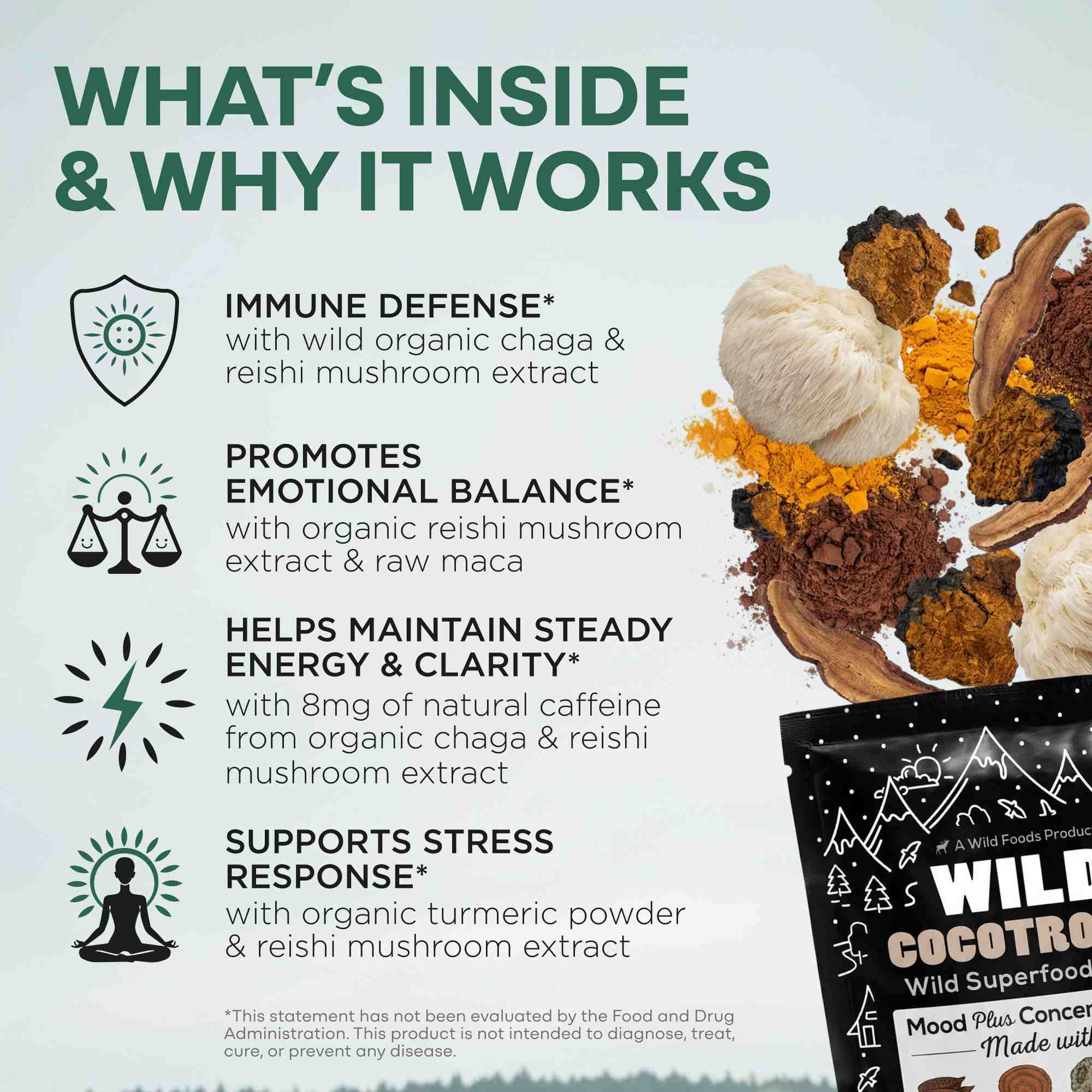 CocoTropic Organic Mushroom Mix for Energy & Focus
