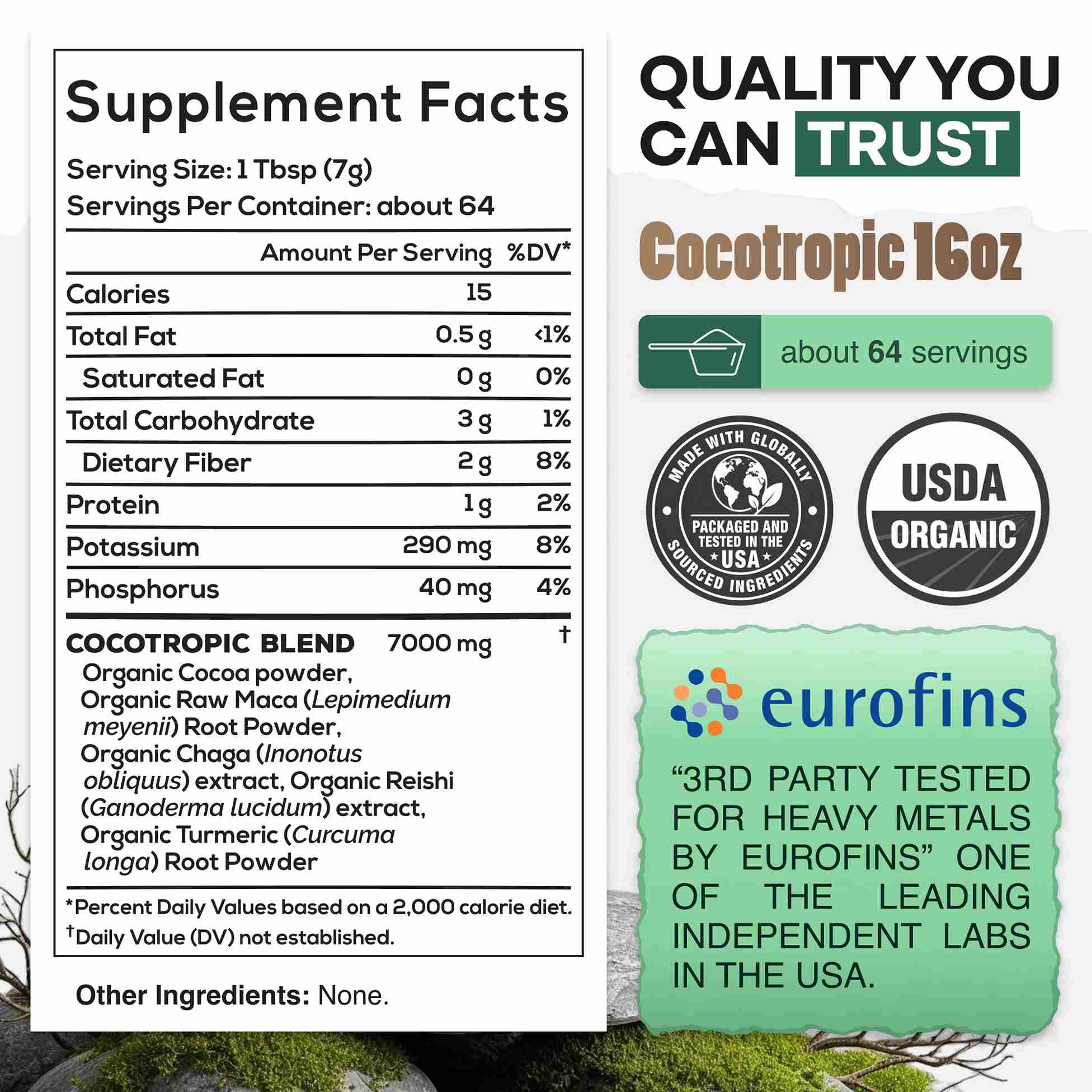 CocoTropic Organic Mushroom Mix for Energy & Focus