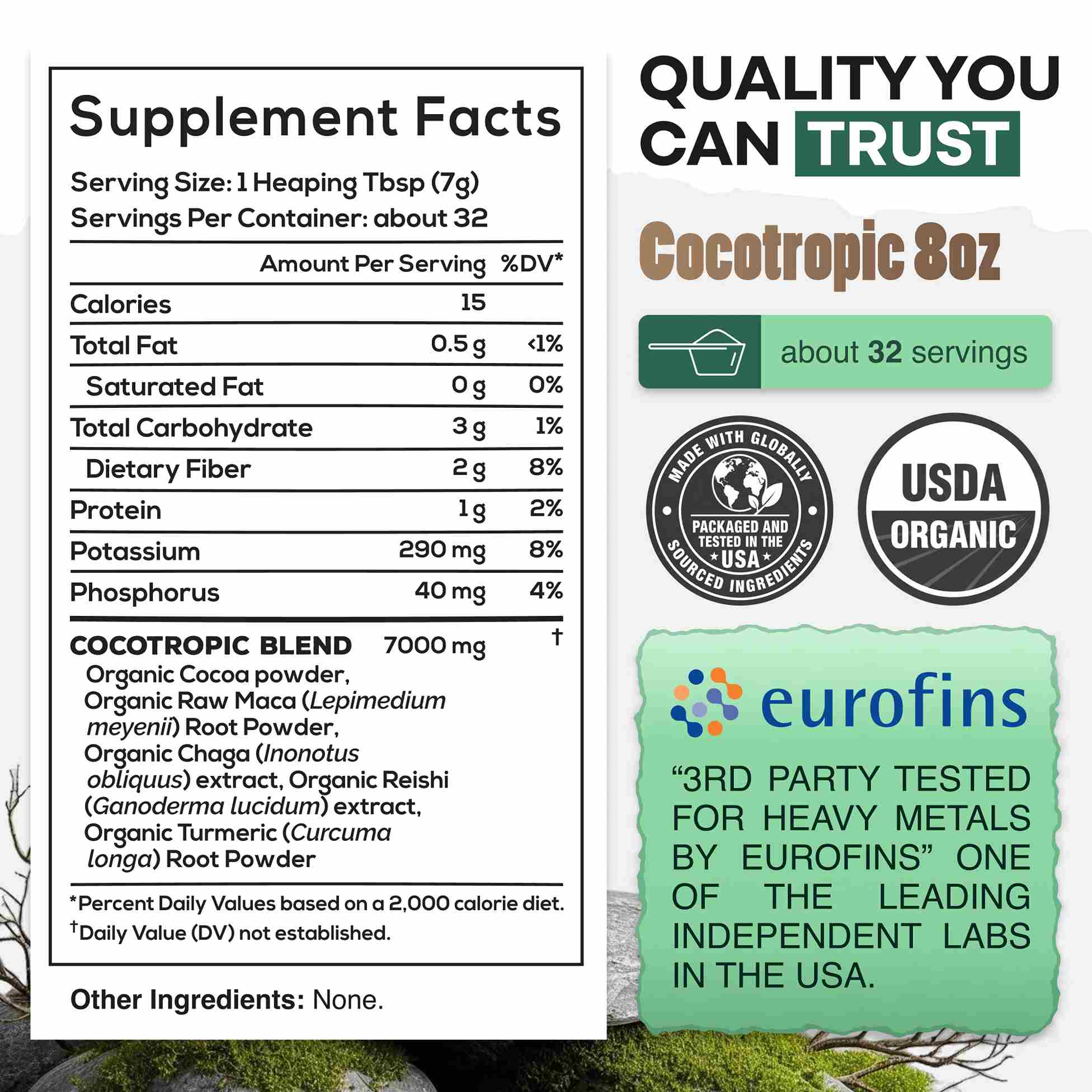 CocoTropic Organic Mushroom Mix for Energy & Focus