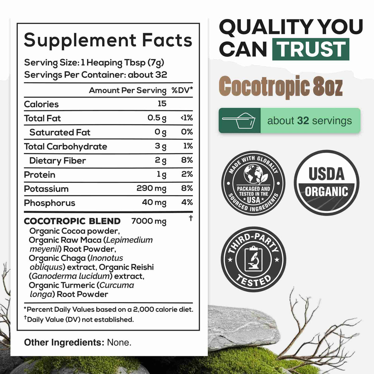 CocoTropic Organic Mushroom Mix for Energy & Focus