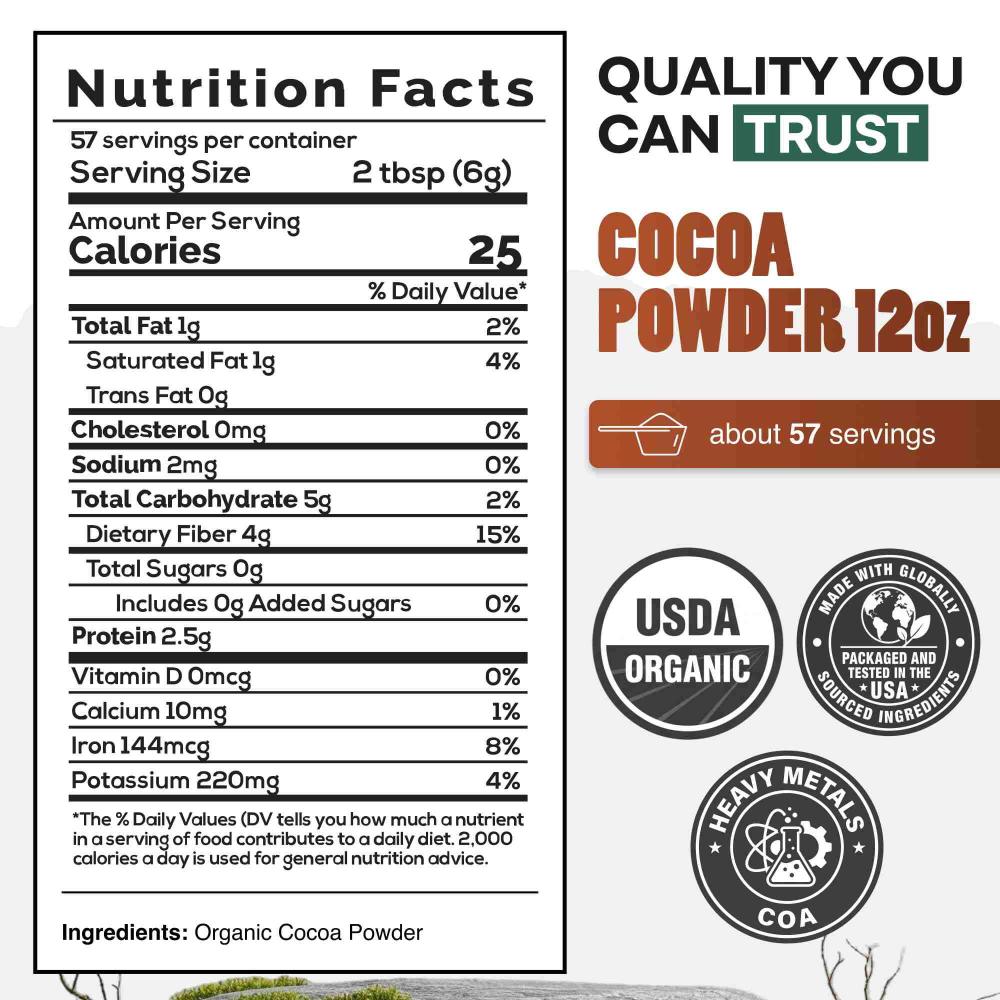 Cocoa Powder - Single-Origin Antioxidant