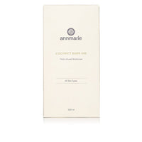 Annmarie presents its coconut body oil, a herb-infused moisturizer for all skin types, in a 200ml container.
