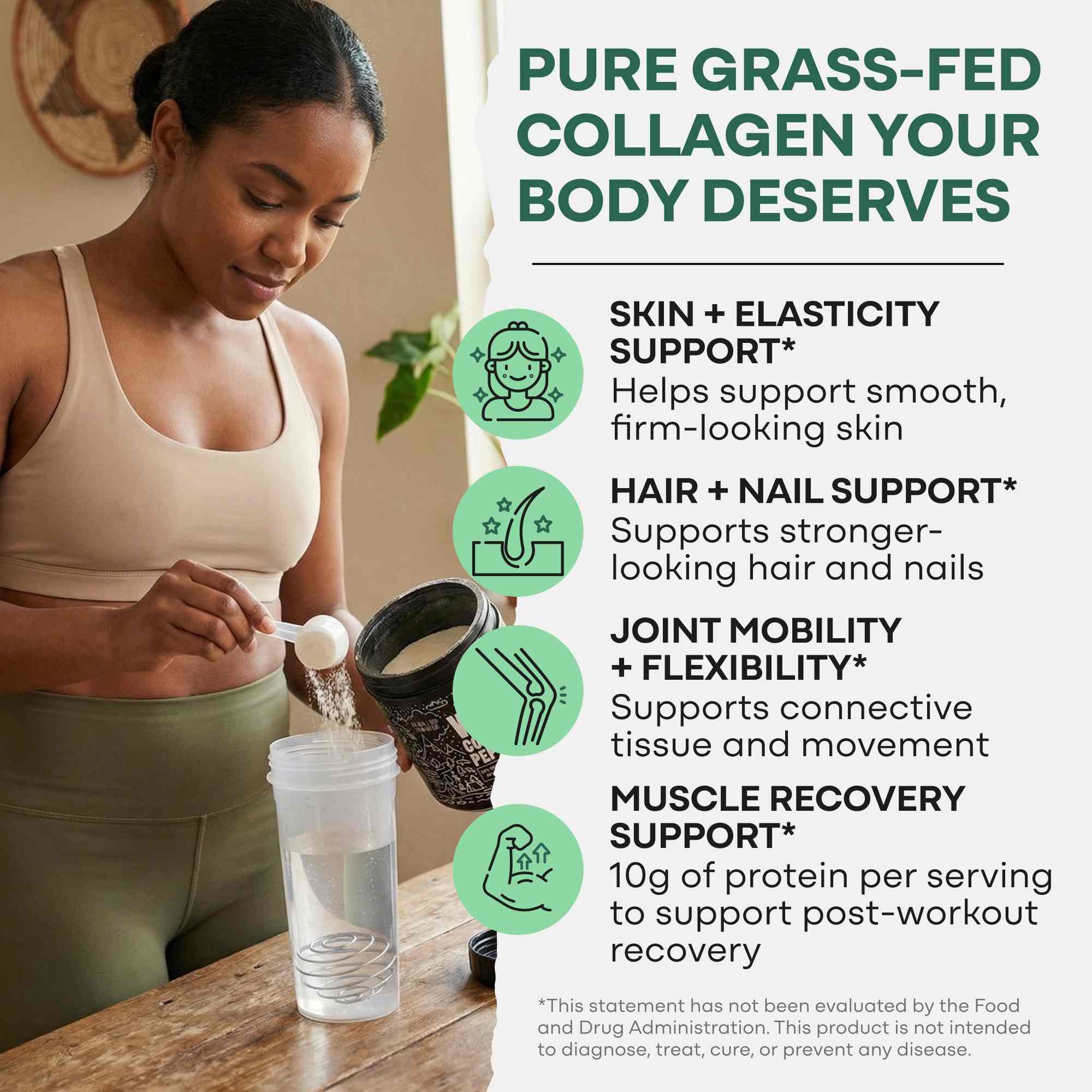 Grass-Fed Collagen Peptides – Skin, Hair & Joint Support