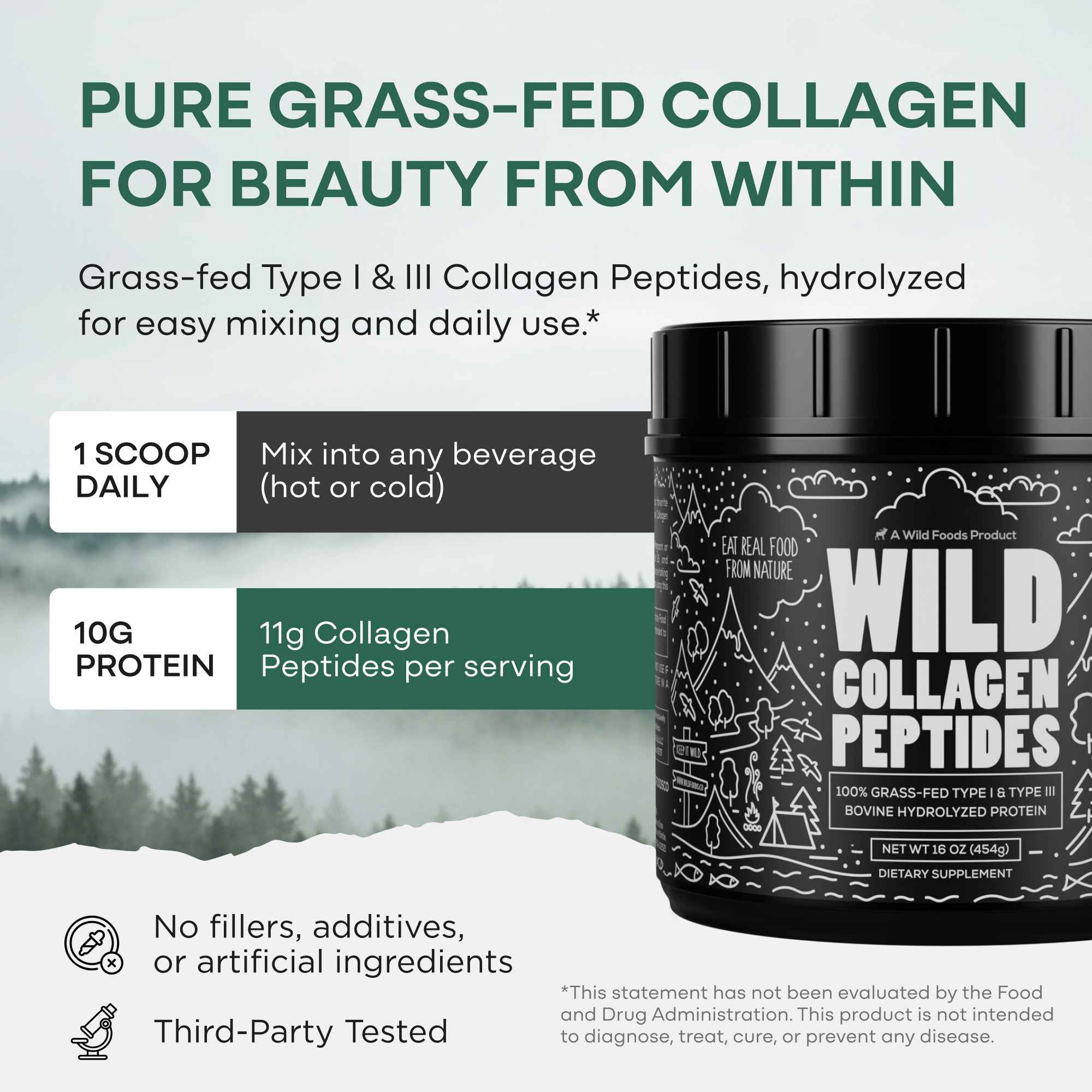 Grass-Fed Collagen Peptides – Skin, Hair & Joint Support