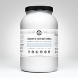 Rustic Strength promotes their large jar of unscented, hypoallergenic coconut conditioner made with coconut oil and shea butter for normal to dry hair.