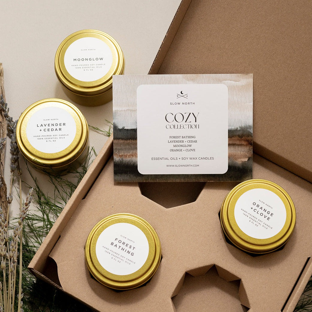Cozy Collection Soy Wax Candles - 4 Pack