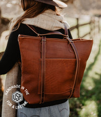 Leather Crossroads Backpack Tote