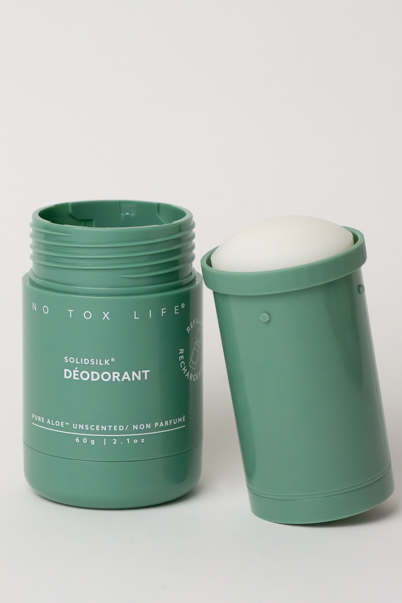 SOLIDSILK® Refillable Deodorant (Pure Aloe Fragrance-Free) - Extra Strength