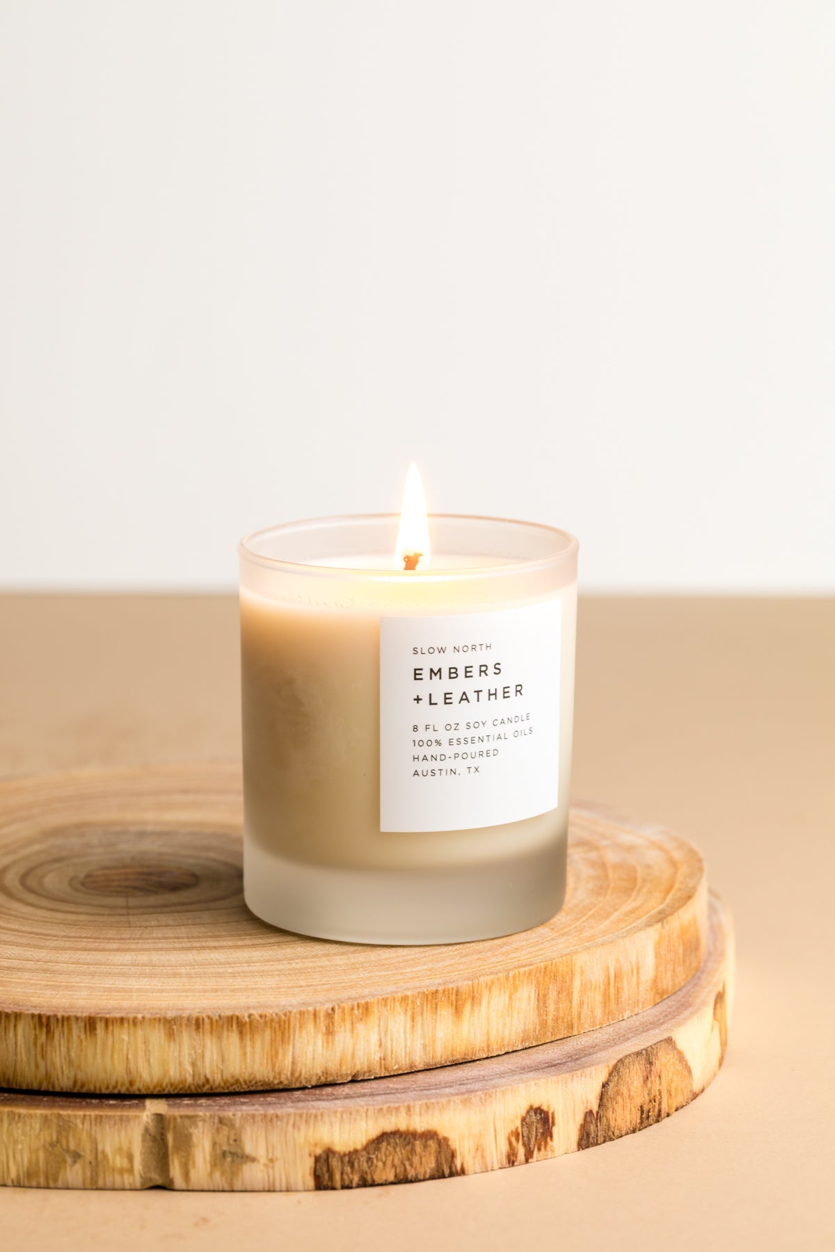 Embers + Leather - Signature Soy Wax Candle (Vetiver + Cedar + Patchouli)