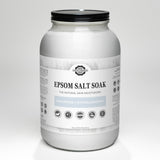 Rustic Strength's large jar presents unscented, hypoallergenic Epsom salt soak, a natural skin moisturizer.
