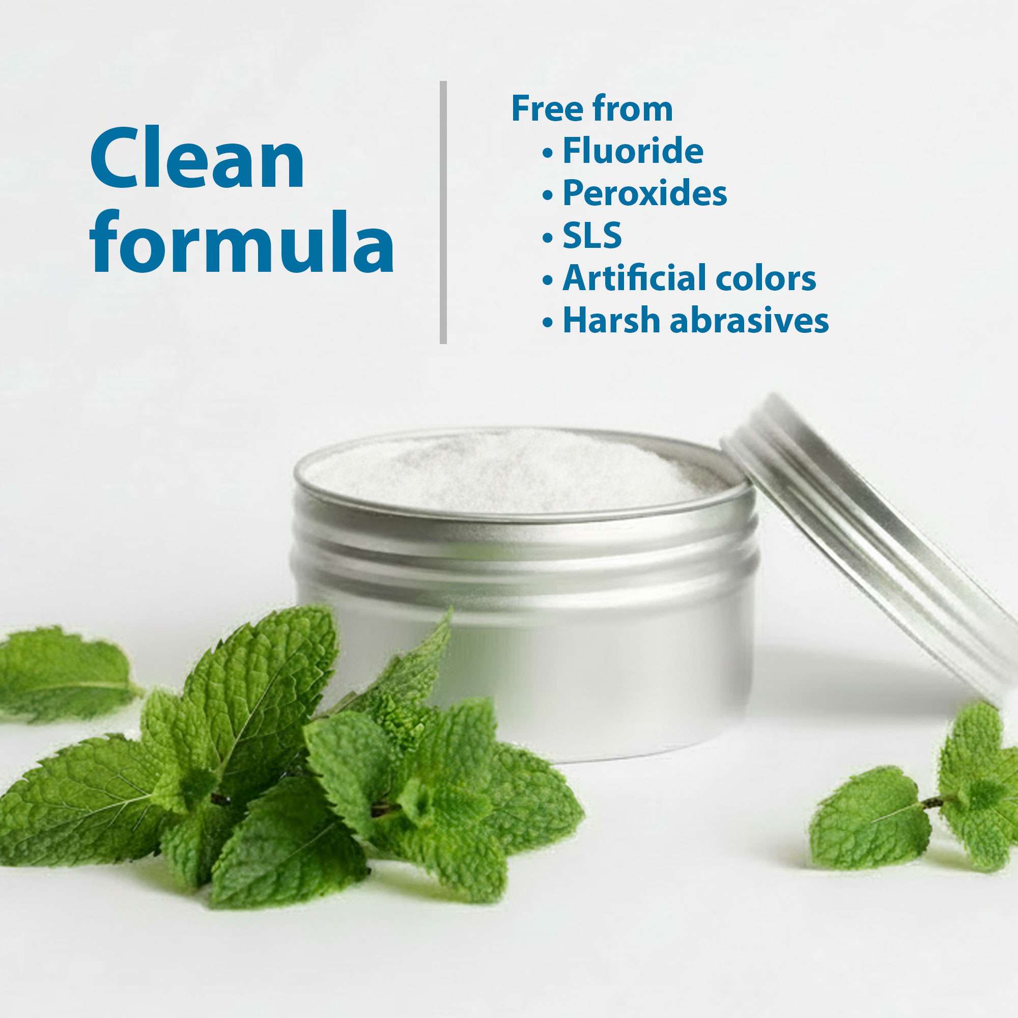 Nano Hydroxyapatite Peppermint Toothpaste Powder