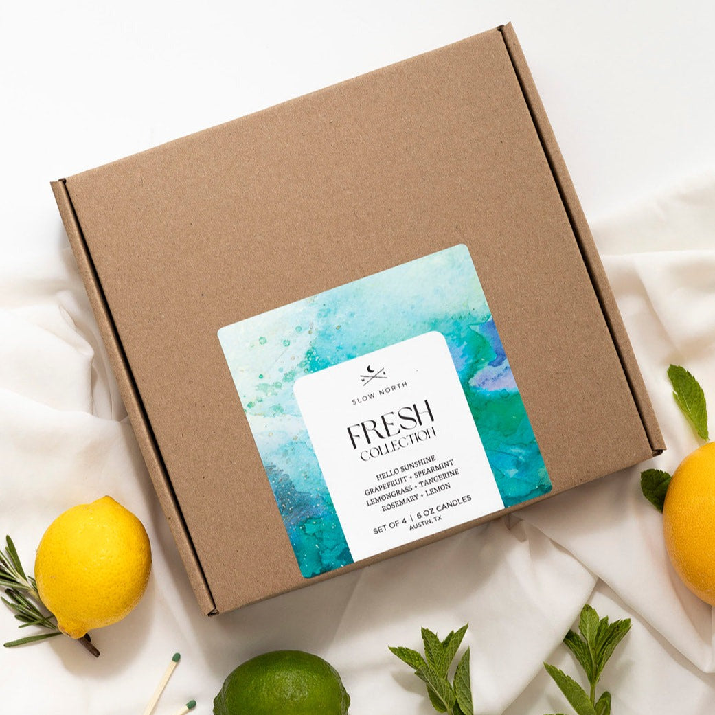 Fresh Collection Soy Wax Candles - 4 Pack
