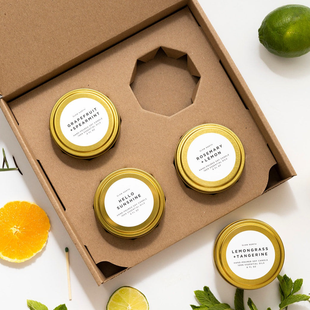 Fresh Collection Soy Wax Candles - 4 Pack
