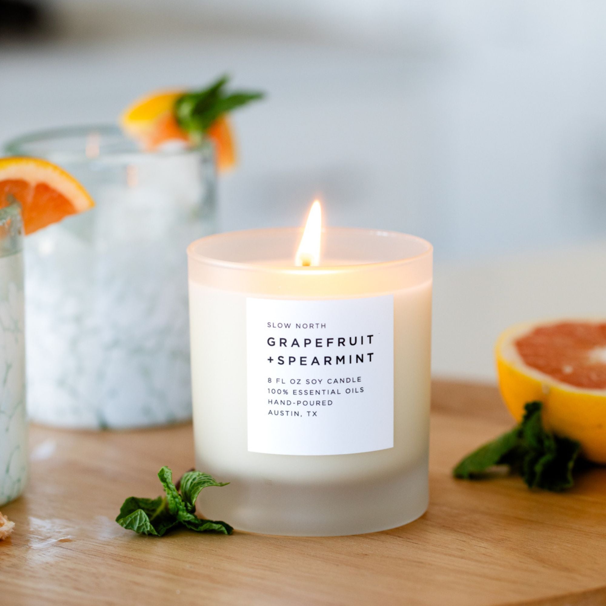 Grapefruit + Spearmint - Signature Soy Wax Candle