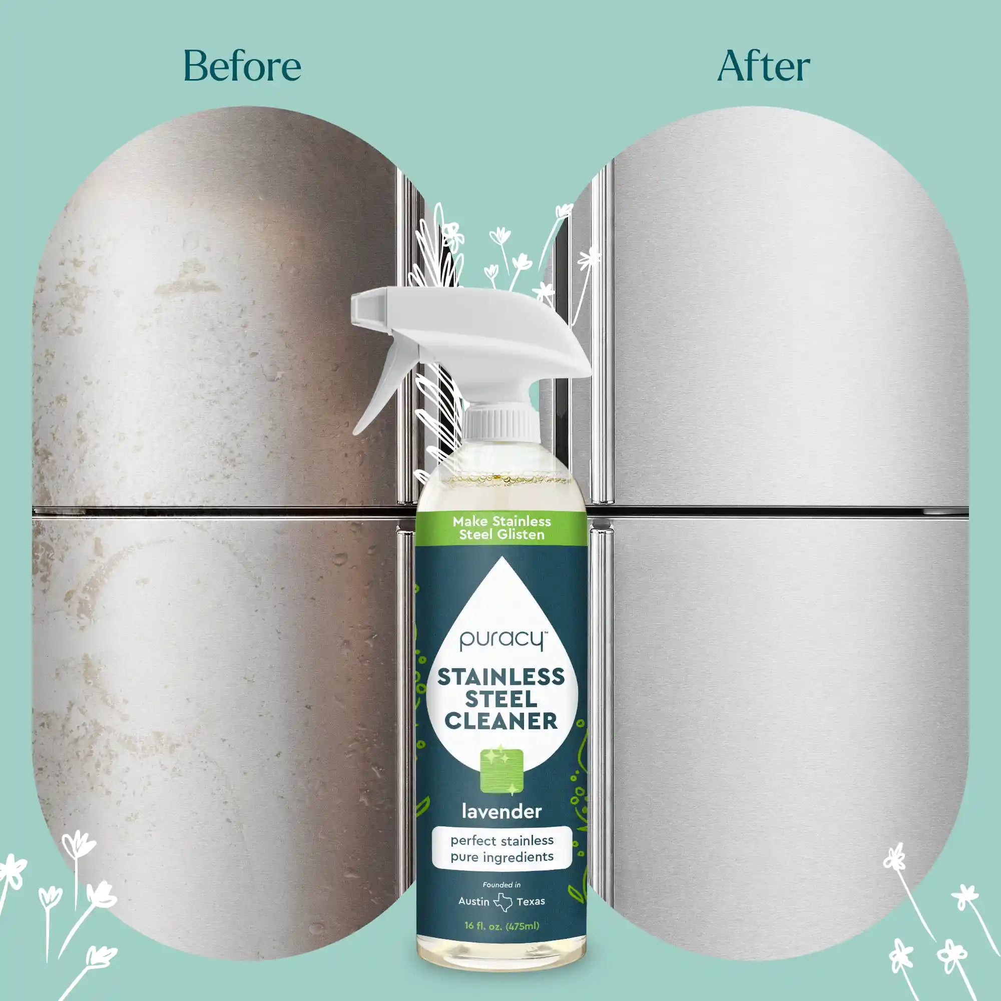 Lavender Stainless Steel Surface Cleaner