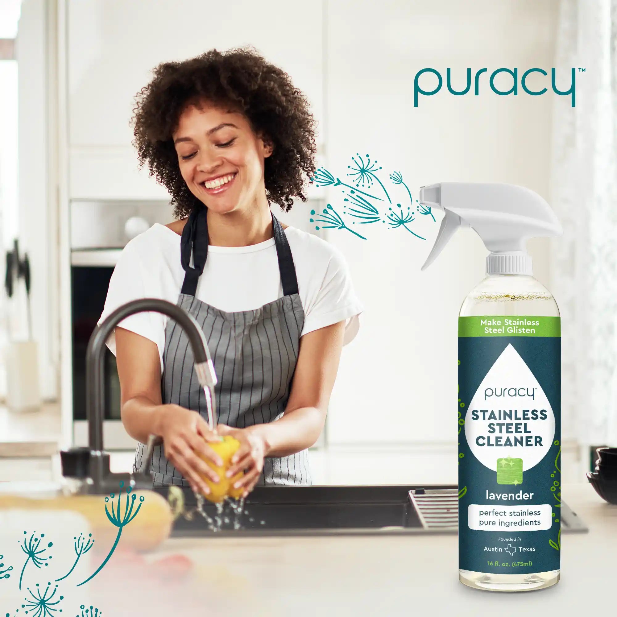 Lavender Stainless Steel Surface Cleaner
