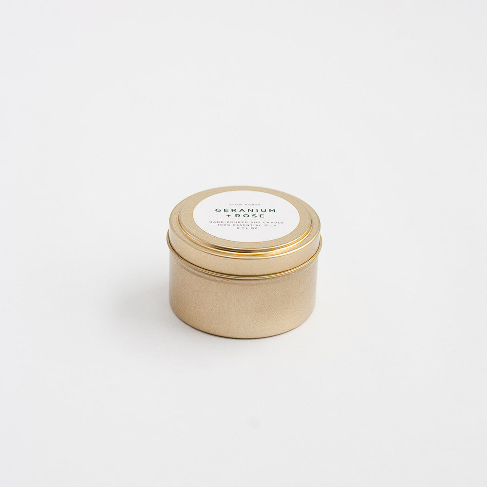 Geranium + Rose Soy Wax Candle