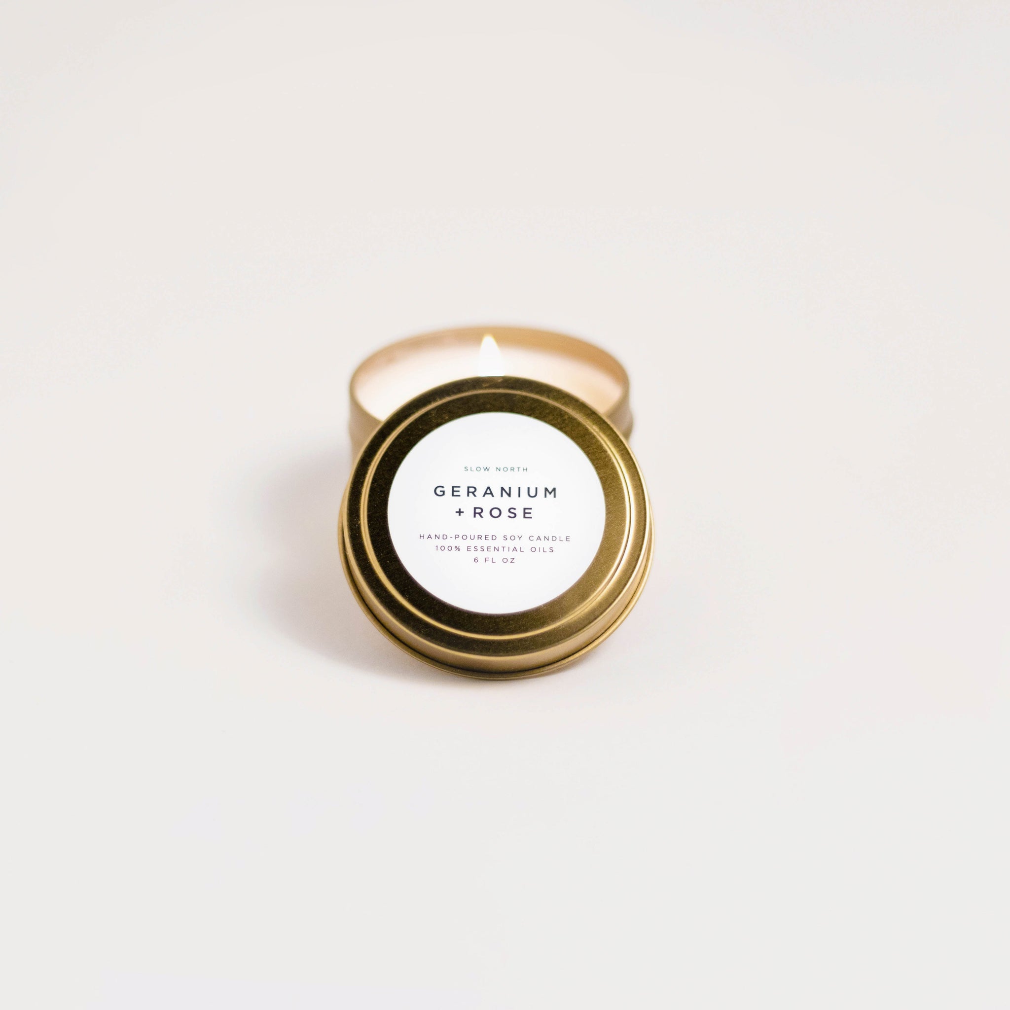 Geranium + Rose Soy Wax Candle