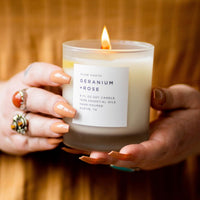 Geranium + Rose - Signature  Soy Wax Candle