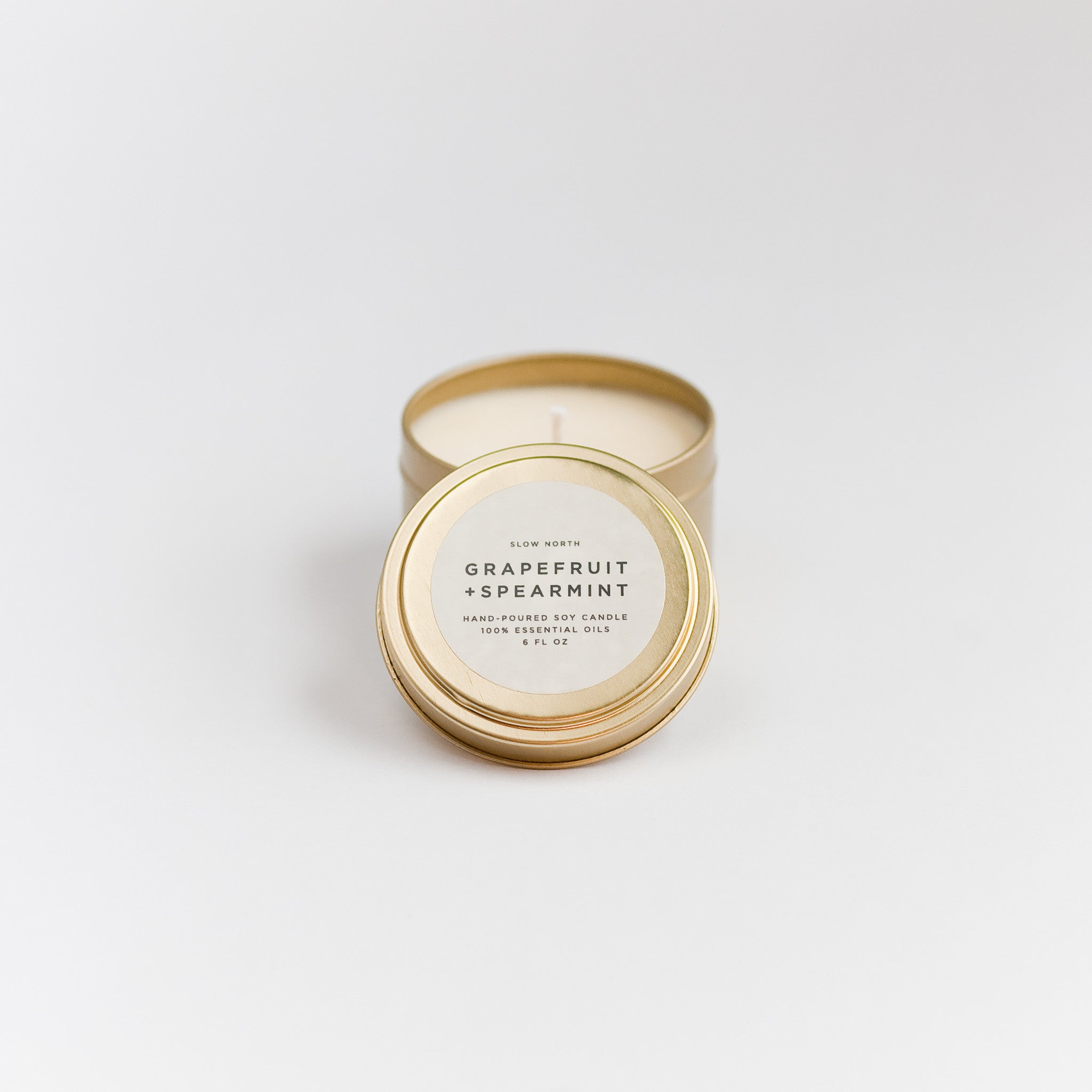 Grapefruit + Spearmint  Soy Wax Candle