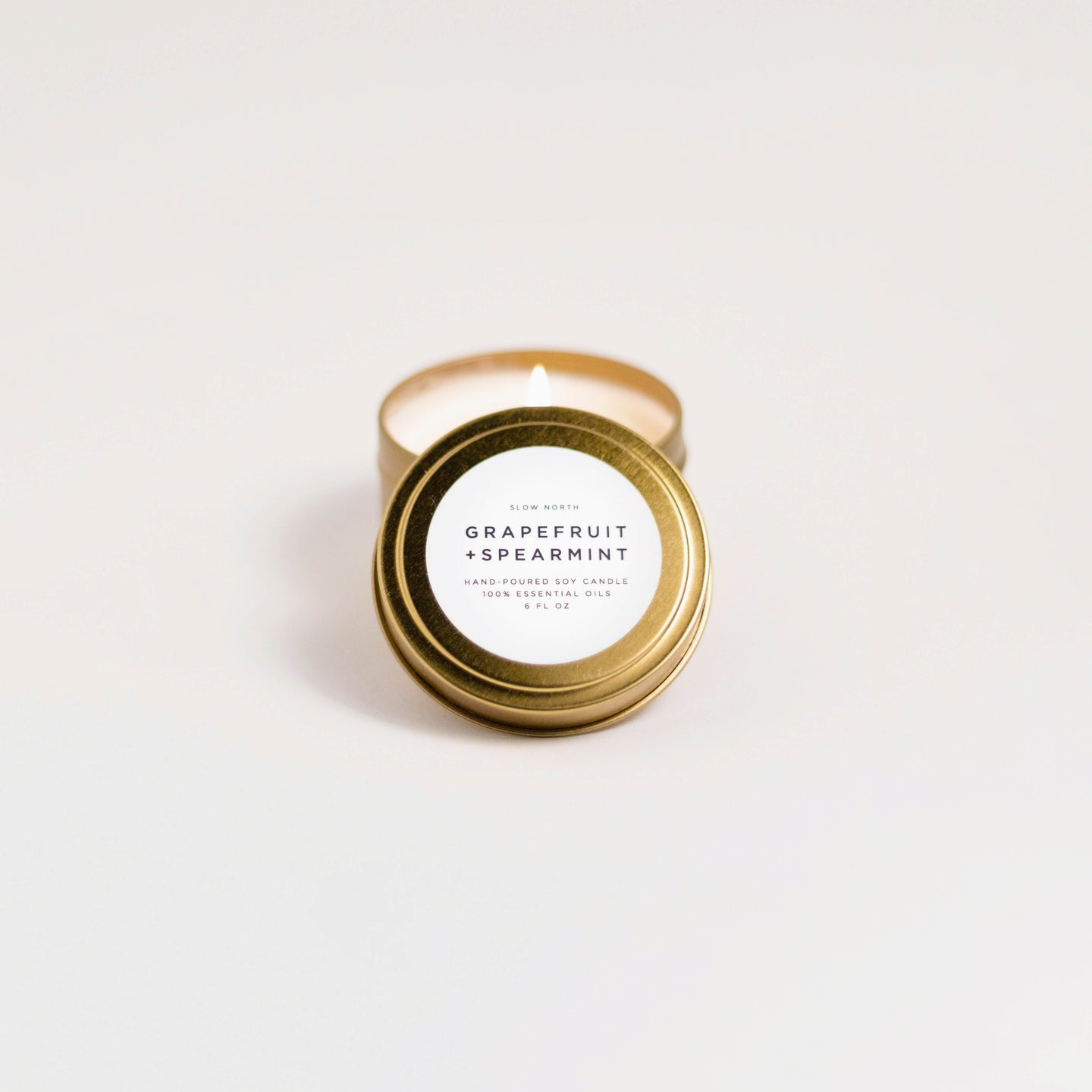 Grapefruit + Spearmint  Soy Wax Candle
