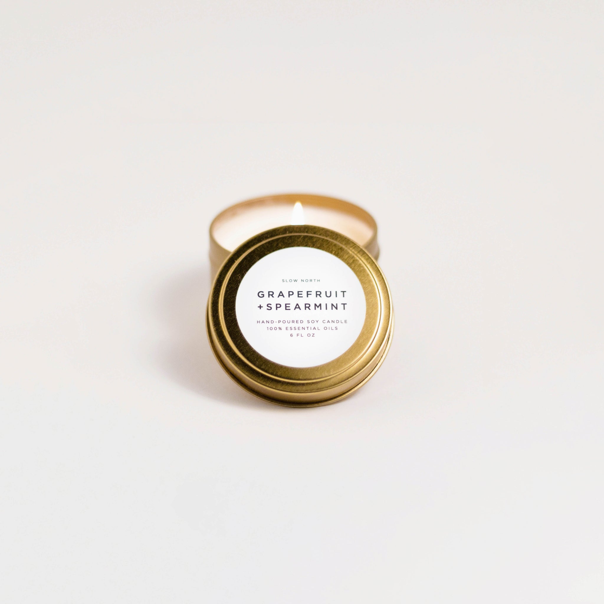 Grapefruit + Spearmint  Soy Wax Candle