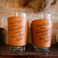 Leather Pint Glass